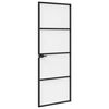 vidaXL Drzwi domowe 76 x 201,5 x 3,5 cm Aluminium i szkło hartowane
