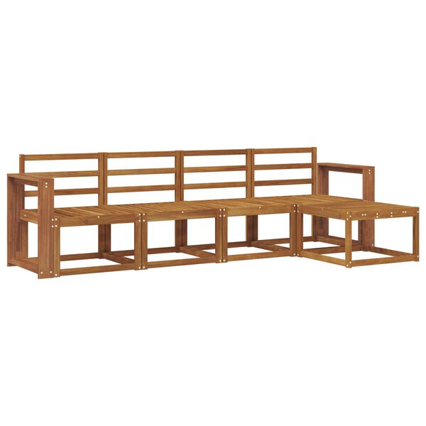 vidaXL Zestaw sof na zewnątrz 5 pcs Naturalny Lite Drewno Akacji