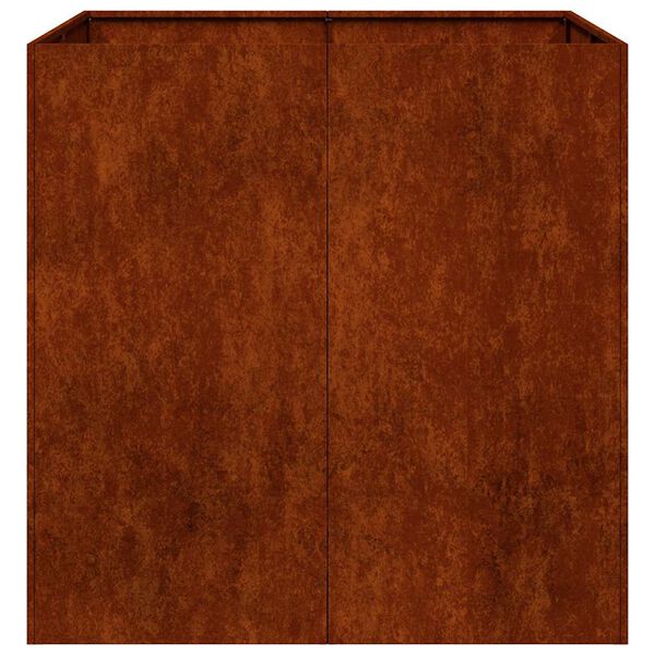 vidaXL Doniczka Rusty 80x80x80 cm Stal nierdzewna