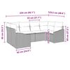 vidaXL Zestaw Sof na Ogr&oacute;d z poduszką 6 pcs Beżowy i jasnoszary