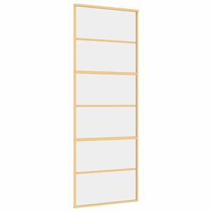 vidaXL Drzwi przesuwne, złote, 76x205 cm, przezroczyste szkło ESG