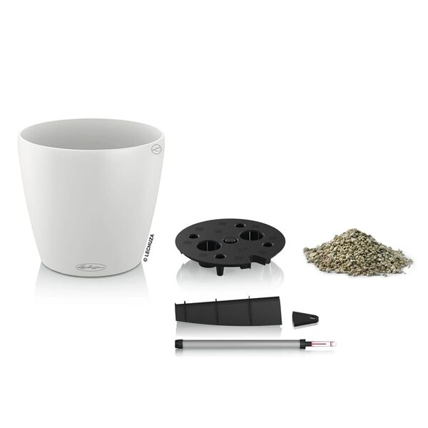 LECHUZA Doniczka CLASSICO Color 18 ALL-IN-ONE, biała