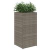 vidaXL Donice ogrodowe, 2 szt., szare, 40x40x80 cm, rattan PE