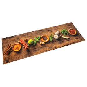 vidaXL Dywanik kuchenny, wz&oacute;r w przyprawy, 45x150 cm, aksamit