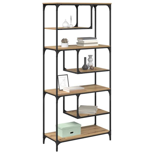 vidaXL P&oacute;łka na książki dąb artisan 81 x 36 x 176 cm