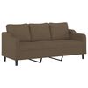 vidaXL 3-osobowa sofa z podn&oacute;żkiem, brązowy, 180 cm, tkaniną