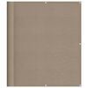 vidaXL Parawan balkonowy, taupe, 120x1000 cm, 100% poliester Oxford
