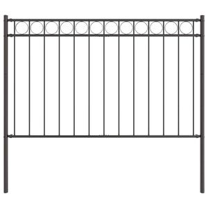 vidaXL Element ogrodzenia ASSEN 170 x 130 cm Stal Szary