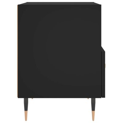 vidaXL Szafka nocna, czarna, 40x35x47,5 cm, materiał drewnopochodny