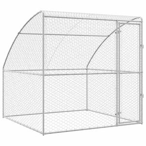 vidaXL Kenel dla Ps&oacute;w srebrny 2 x 2 x 2 m Stal galwanizowana
