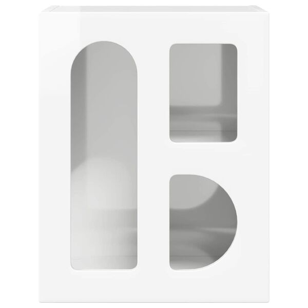 vidaXL Stolik nocny Wysoki połysk biały 40 x 35 x 50 cm