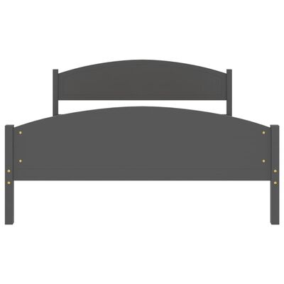 vidaXL Rama łóżka, ciemnoszara, lite drewno sosnowe, 160 x 200 cm