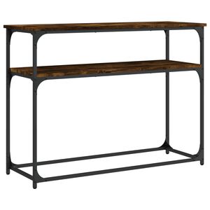 vidaXL Stolik konsolowy, przydymiony dąb, 100x35,5x75 cm
