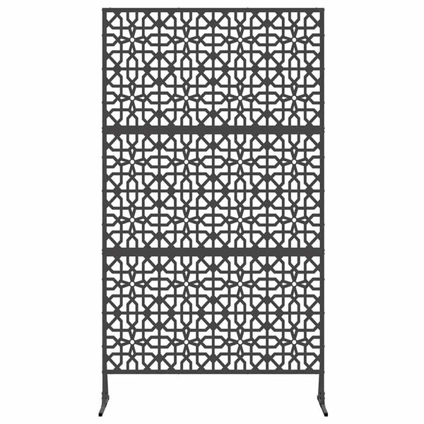 vidaXL Ekran prywatności Czarny 100 x 50 x 180 cm Stal