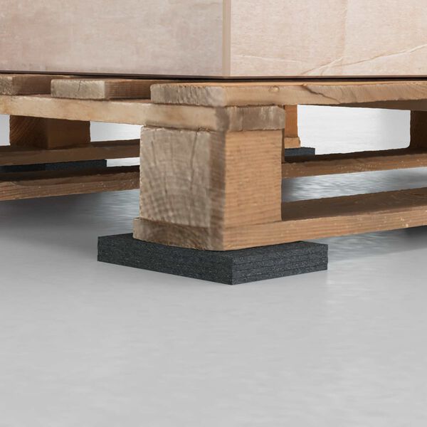 vidaXL Podkładka Gumowa Czarny Guma