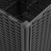 vidaXL Donica ogrodowa z kratką, czarna, 160x40x140 cm, PP