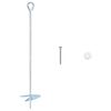 vidaXL Kotwa ziemna 10 pcs srebrny &Oslash;10 x 50 cm Galwanizowany metal
