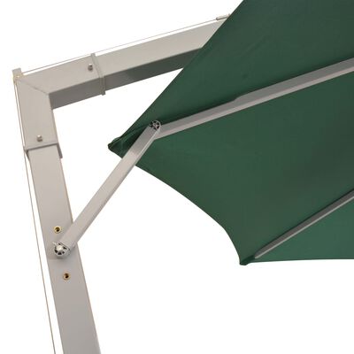 vidaXL Parasol ogrodowy, wiszący, 350 cm, aluminiowy, piaskowy