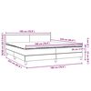 vidaXL Ł&oacute;żko typu Box Spring z materacem Ciemnoszary 180x220 cm
