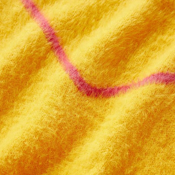 Sweter dziecięcy z dzianiny, ciemna ochra, 104