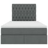 vidaXL Ł&oacute;żko z miejscem na przechowywanie i materacem Ciemnoszary