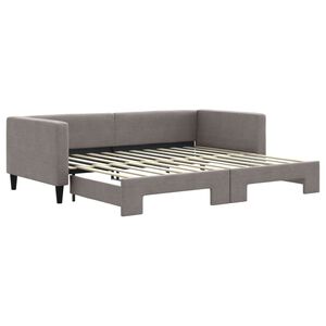 vidaXL Sofa rozsuwana, kolor taupe, 90x200 cm, tkanina