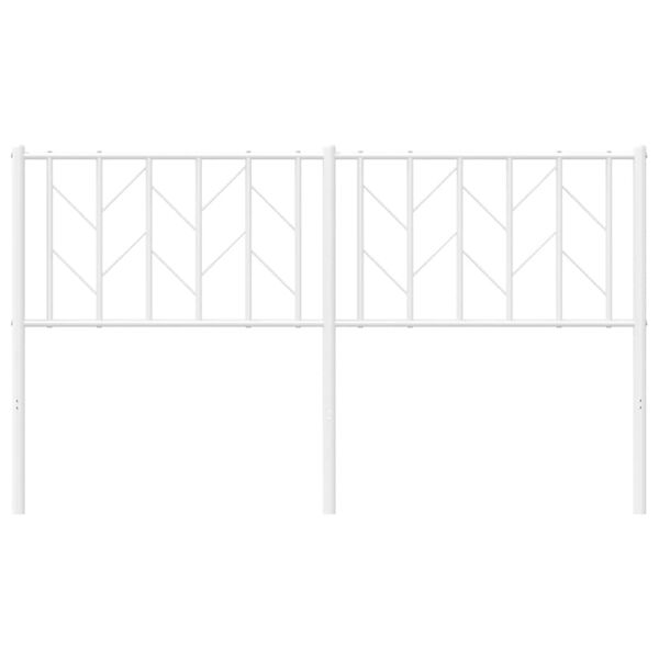 vidaXL Metalowe wymienne wezgłowie, białe, 150 cm
