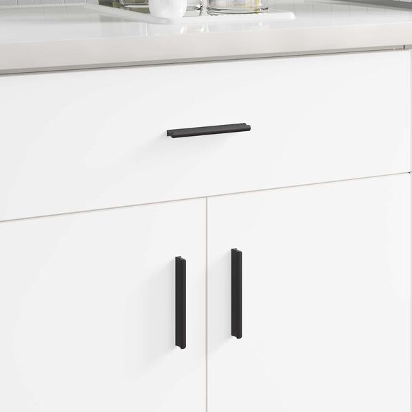 vidaXL Uchwyt 12 pcs Czarny 106 x 7,4 x 15,5 mm Aluminium