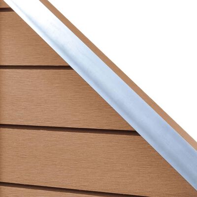 vidaXL Panel ogrodzeniowy, WPC, 105x(105-185) cm, brązowy