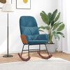 vidaXL Fotel bujany, niebieski, tapicerowany aksamitem