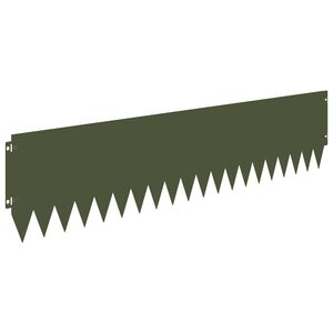 vidaXL Krawężnik do trawnika 20 szt. 103 x 25 cm Stal Oliwkowy zielony