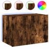 vidaXL Ścienna szafka TV z LED, przydymiony dąb, 60x35x41 cm