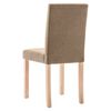 vidaXL Krzesła stołowe, 6 szt., taupe, tapicerowane tkaniną