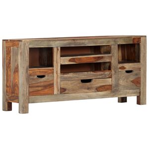 vidaXL Szafka, szara, 100x30x50 cm, z litego drewna akacjowego