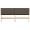 vidaXL Tapicerowane wezgłowie Naturalny i Jasny Szary 200 cm