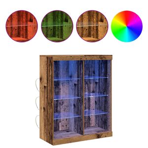 vidaXL Komoda LED Ze LED Lights Stare drewno 41 x 37 x 100 cm