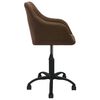 vidaXL Obrotowe krzesła stołowe, 2 szt., brązowe, obite tkaniną