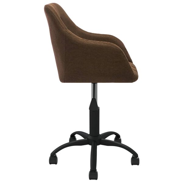 vidaXL Obrotowe krzesła stołowe, 2 szt., brązowe, obite tkaniną