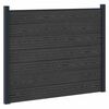 vidaXL Panel ogrodzeniowy WPC i aluminium Czarny