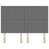 vidaXL Wezgłowie LED Ze LED Lights Jasnoszary 144 cm Poliester