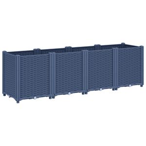 vidaXL Donica ogrodowa, niebieskoszara, 160x40x53 cm, PP