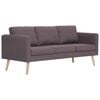 vidaXL Sofa 3-osobowa, tapicerowana tkaniną, taupe