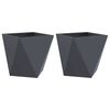 vidaXL Donica 2 pcs Antracyt 50 x 50 x 50 cm Stal