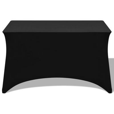 vidaXL Elastyczne pokrowce na stół, 2 szt.,183x76x74 cm, czarne
