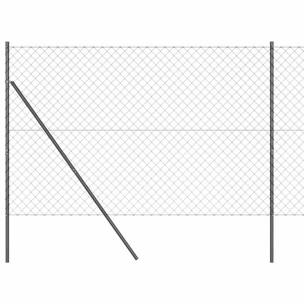 vidaXL Słupek ogrodzeniowy. Szary 25 x 1,5 m (siatka 60 x 60 mm) Stal
