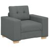 vidaXL Sofa 3 pcs Ciemnoszary 221 x 80 x 80 cm Tkanina lniana