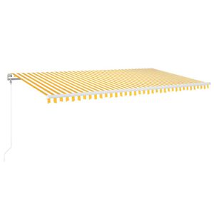 vidaXL Automatycznie zwijana markiza, LED i czujnik wiatru, 600x300 cm