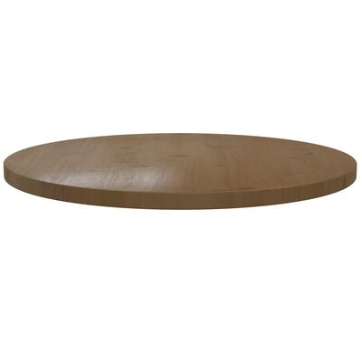 vidaXL Blat stołu, brązowy, Ø60x2,5 cm, lite drewno sosnowe