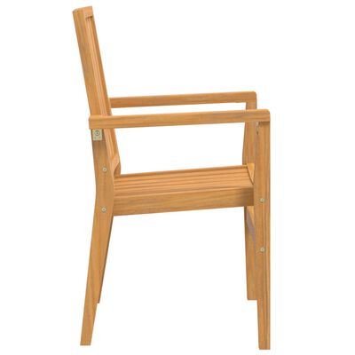 vidaXL Sztaplowane krzesła ogrodowe, 4 szt., 56,5x57,5x91 cm, tekowe