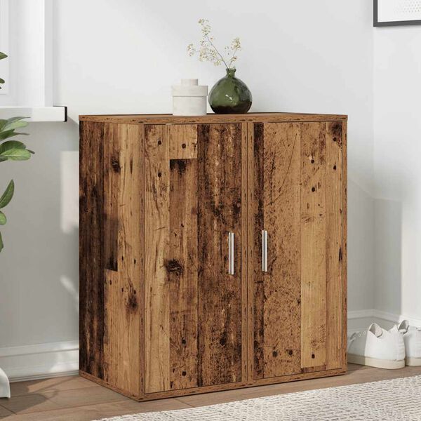 vidaXL Szafki na buty, 2 szt., stare drewno, 32x35x70cm, płyta wiórowa